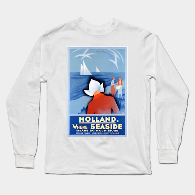 Vintage Travel Poster The Netherlands Hollan Long Sleeve T-Shirt by vintagetreasure